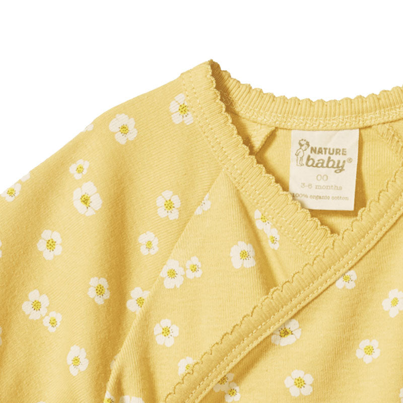 Nature Baby SS Kimono Bodysuit - Strawberry Flower
