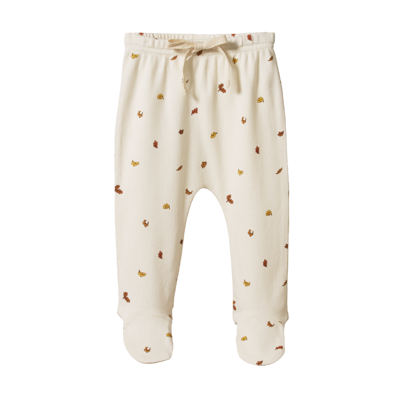 Nature Baby Footed Rompers - Leaf