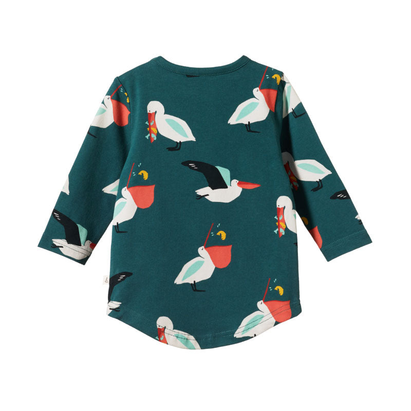 Nature Baby Stretch Jersey Everyday Tee - Pelican Party
