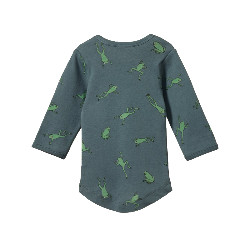 Nature Baby LS Pocket Tee - Leapfrog Spring