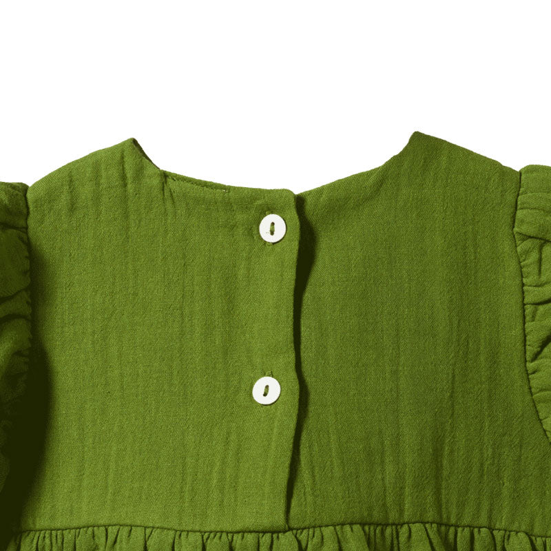 Nature Baby Albertine Dress - Leaf Crinkle