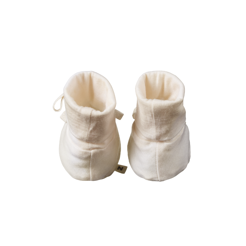 Nature Baby Merino Booties - Natural