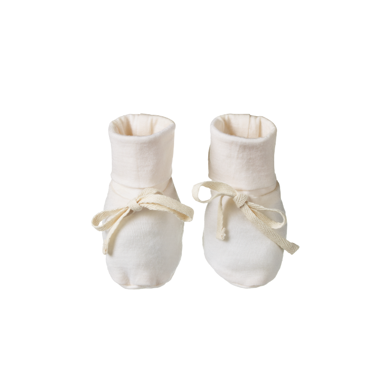 Nature Baby Merino Booties - Natural