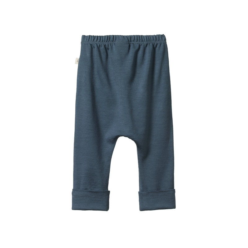 Nature Baby Merino Drawstring Pants - Stormy
