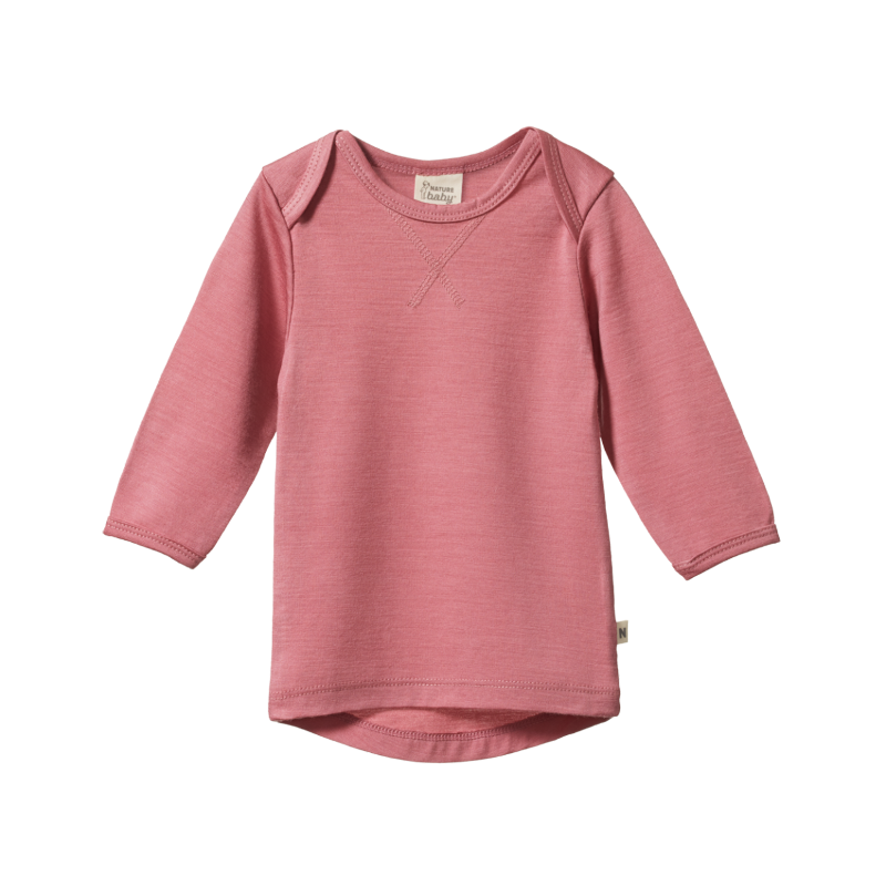 Nature Baby Merino Essential Tee - Raspberry