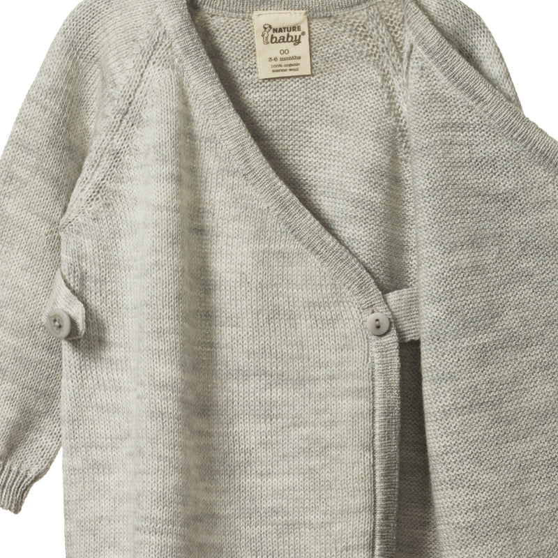 Nature Baby Merino Knit Kimono Jacket - Natural