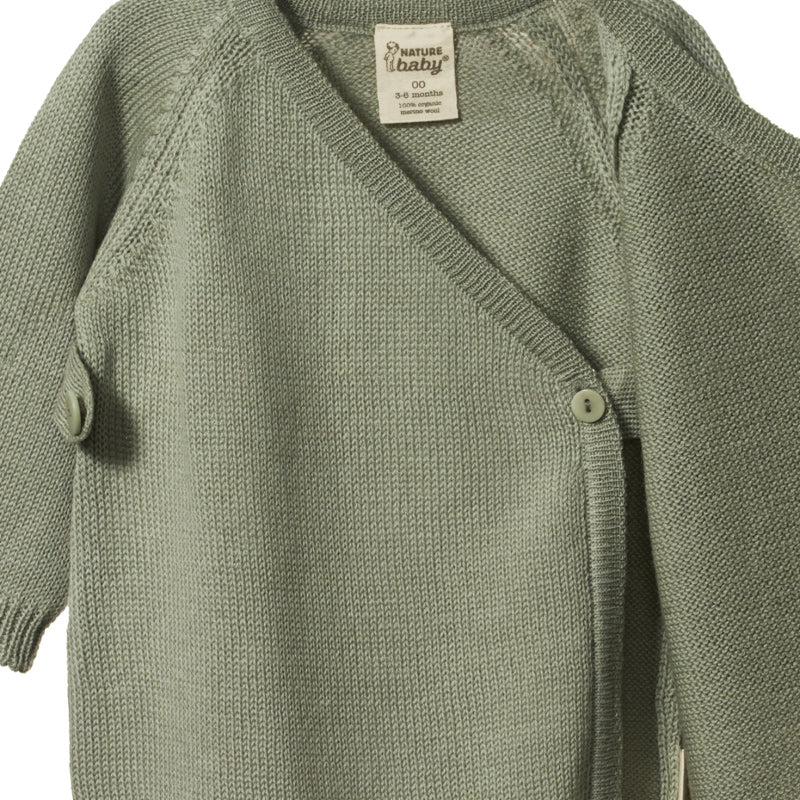 Nature Baby Merino Kimono Jacket- Seedling
