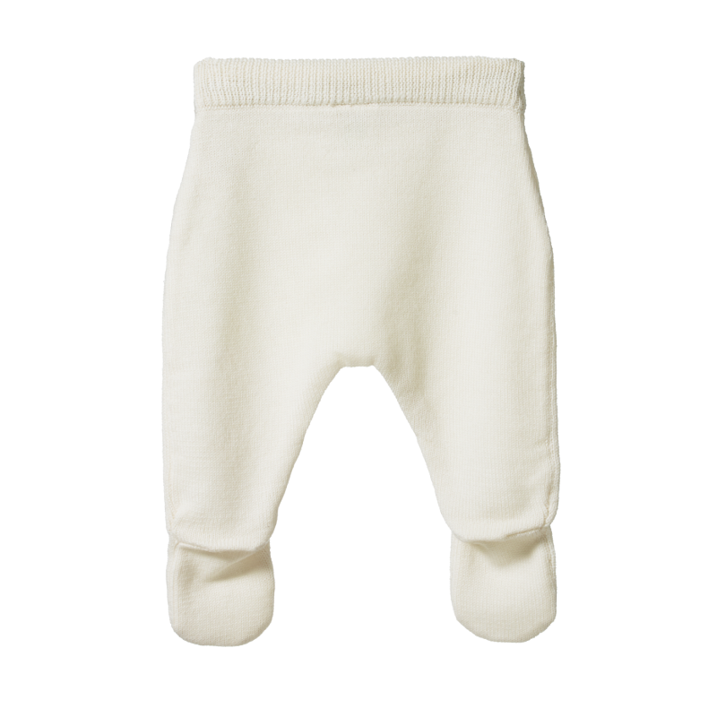Nature Baby Merino Footed Rompers - Natural