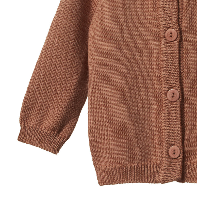 Nature Baby Merino Cardigan - Hazelnut