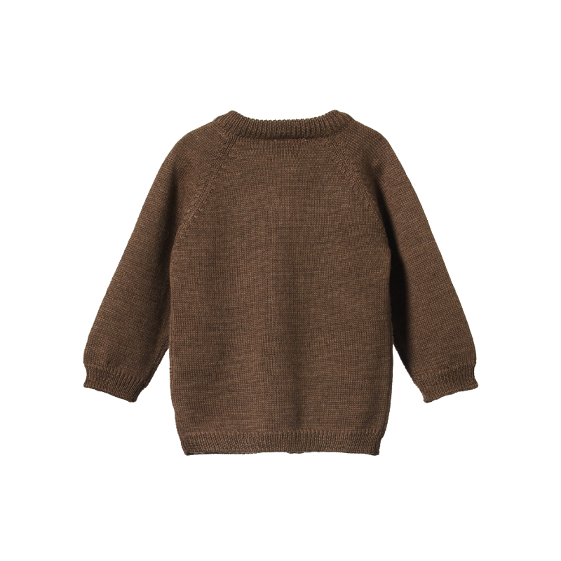 Nature Baby Merino Knit Cardigan - Acorn Marl
