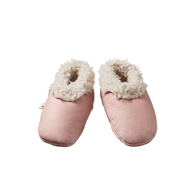 Nature Baby Lambskin Booties - Rose Bud