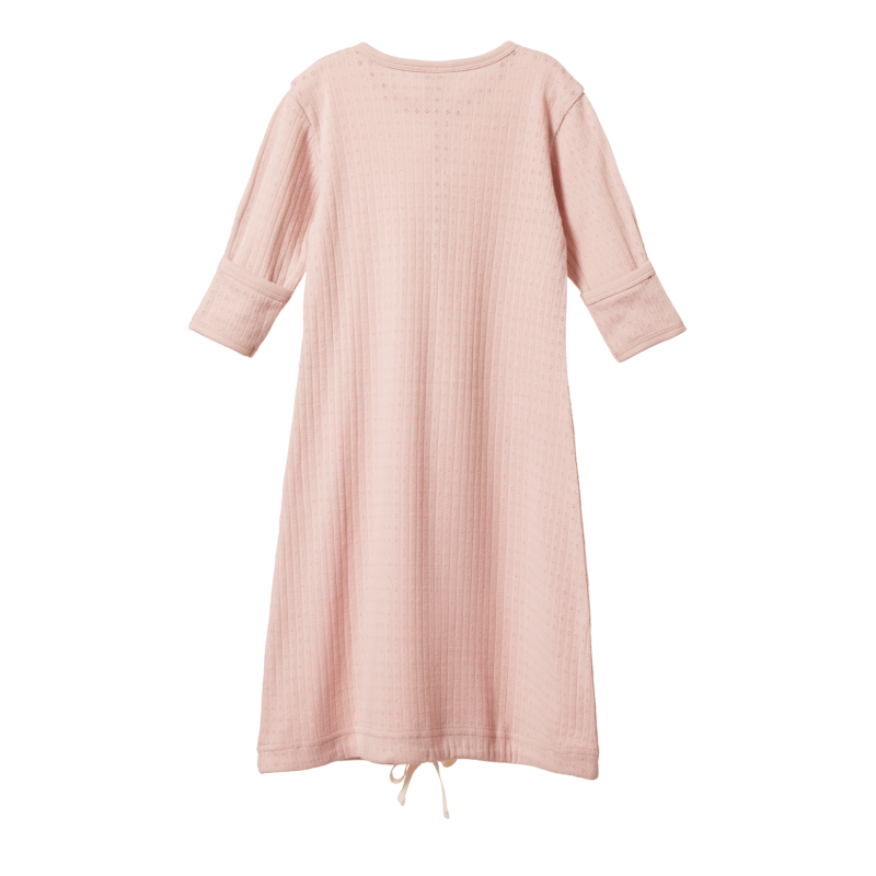 Nature Baby Gown - Pointelle Rose Bud