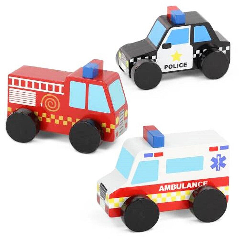 Wooden Emergency Services - Toy - Police Car