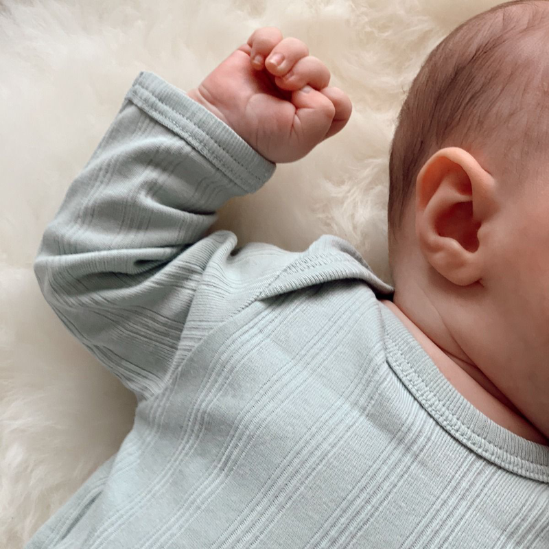 Nature Baby LS Bodysuit Derby 2 PK - Natural/Sea