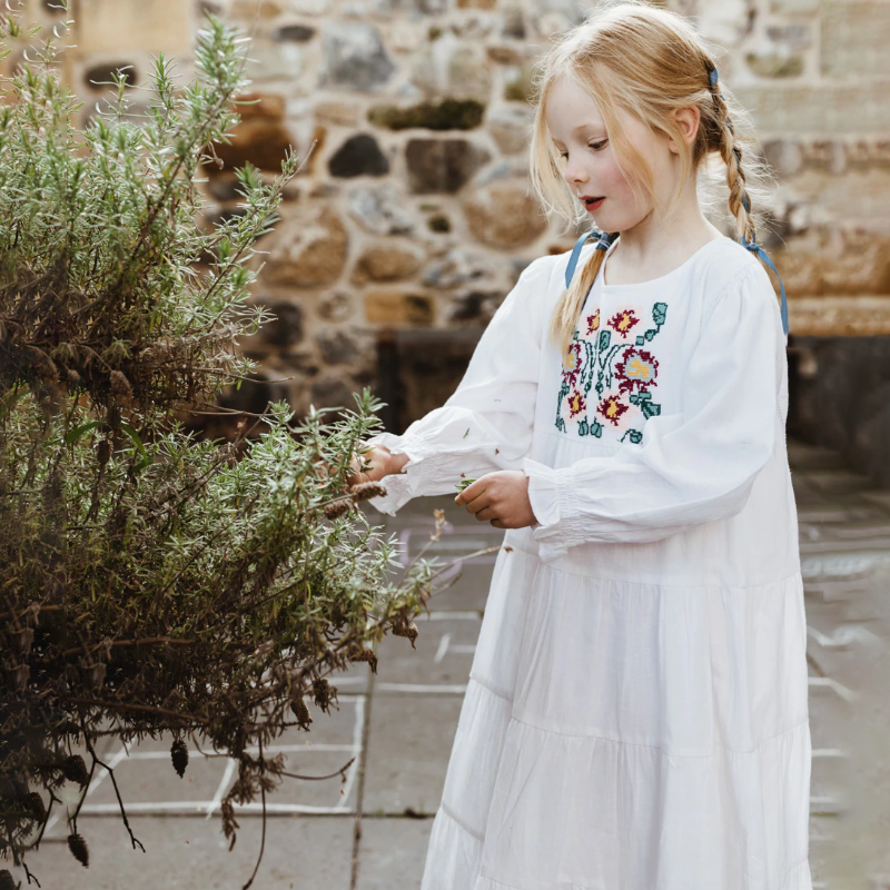 Peggy Hettie Dress - White