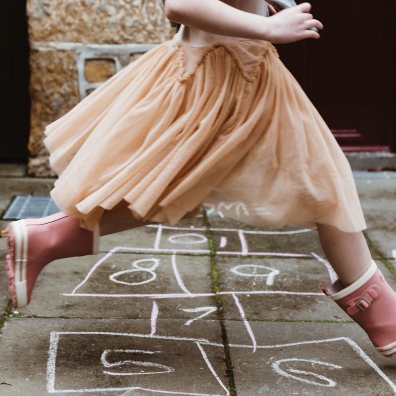 Peggy Velvet Ballet Dress - Ivory Cream