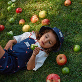 Goldie + Ace Burton Overalls - Mini Embroidered Strawberry
