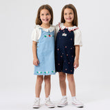 Goldie + Ace Burton Overalls - Mini Embroidered Strawberry