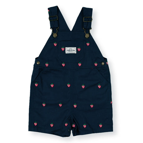 Goldie + Ace Burton Overalls - Mini Embroidered Strawberry