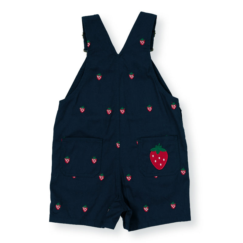 Goldie + Ace Burton Overalls - Mini Embroidered Strawberry