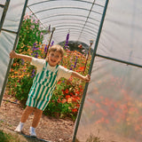 Goldie + Ace Button Burton Overalls - Happy Stripe