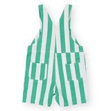 Goldie + Ace Button Burton Overalls - Happy Stripe