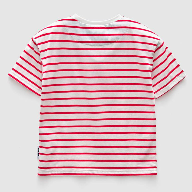 Sherif Pixel Pocket Tee - Red Stripe