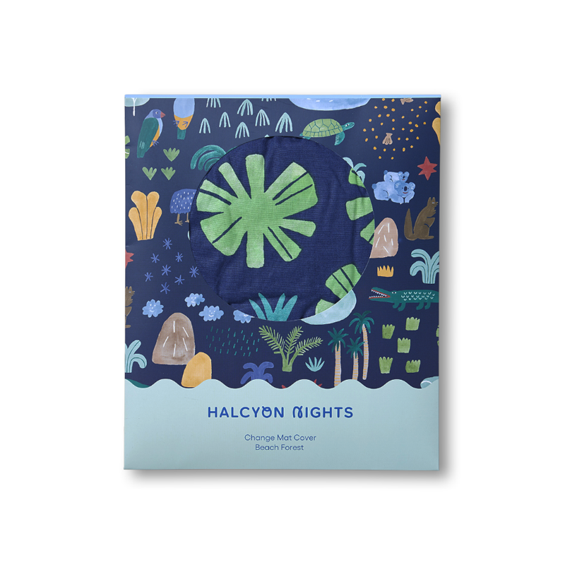 Halcyon Nights Change Mat Cover - Beach Forest