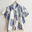 Shorties Disco Shirt Indian Block Print Lavender Blue