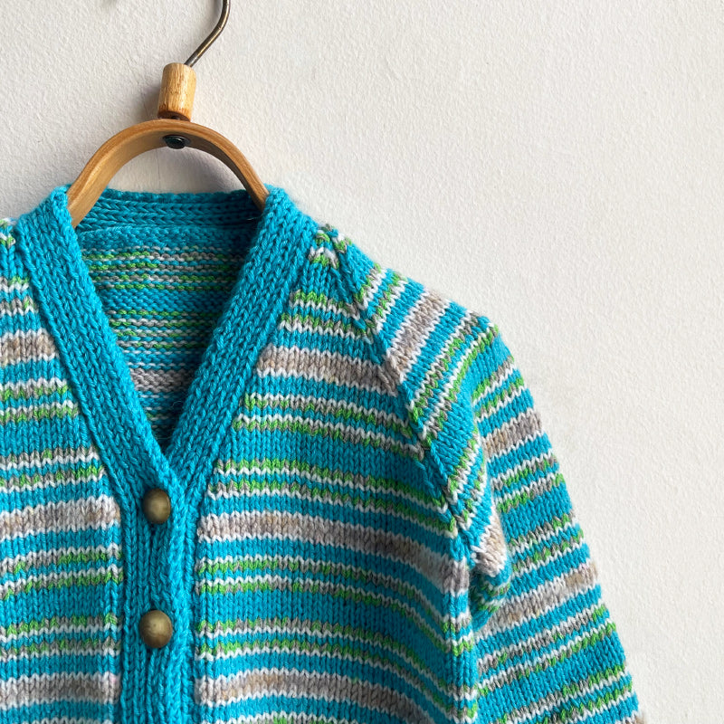 Hand Knit Striped Grandpa Cardigans - No. 12E