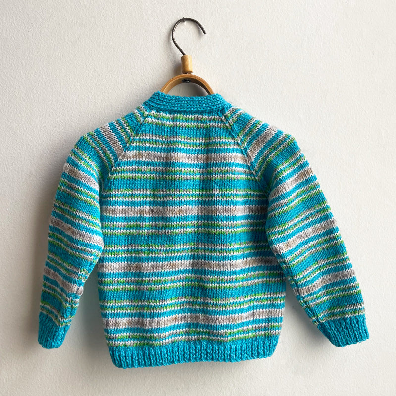 Hand Knit Striped Grandpa Cardigans - No. 12E