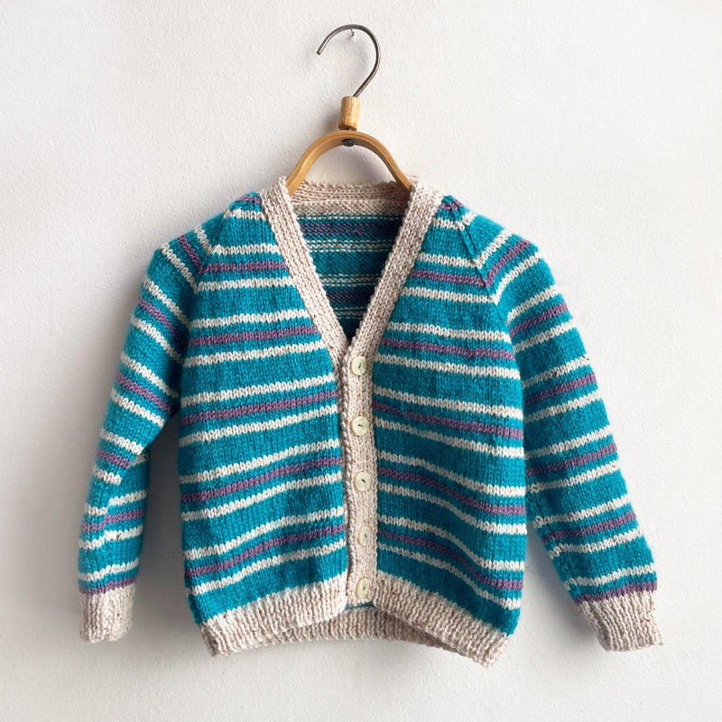 Hand Knit Striped Grandpa Cardigans - No. 13E
