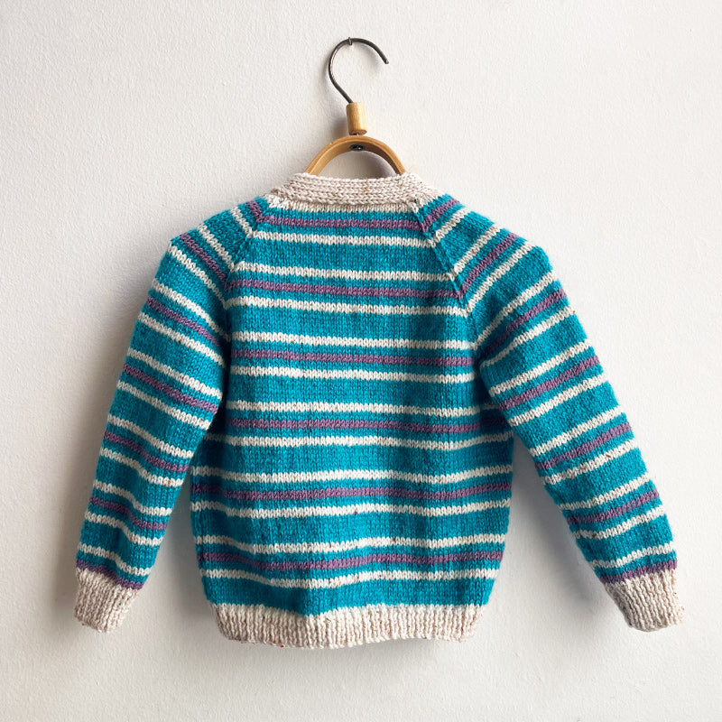 Hand Knit Striped Grandpa Cardigans - No. 13E