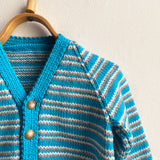 Hand Knit Striped Grandpa Cardigans - No. 15E