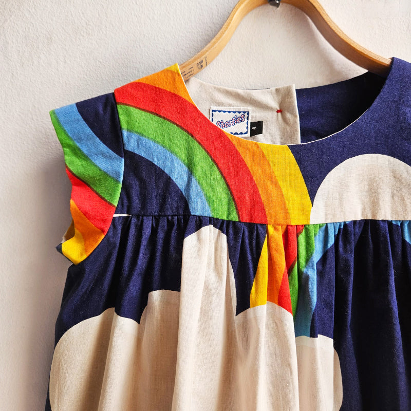 Shorties Rainbows and Clouds Vintage Fabric Dress