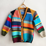 Shorties Hand Knitted Colour Block Cardigan One Off