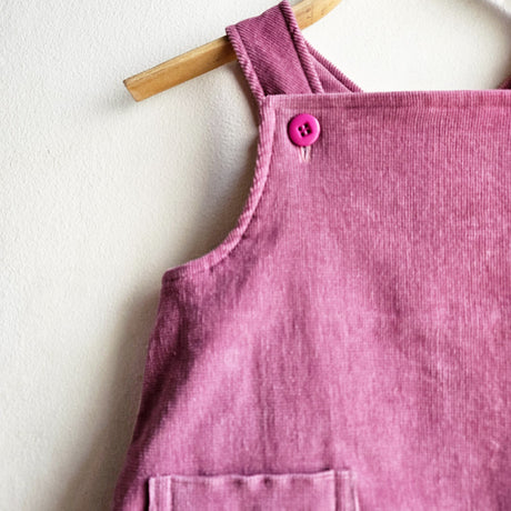 Shorties Corduroy Pinafore - Musk Pink
