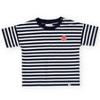 Goldie + Ace Essential Stripe Logo T-Shirt - Navy