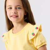 Goldie + Ace Flounce Shoulder Strawberry Top