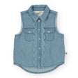 Goldie + Ace Scallop Edge Chambray Vest