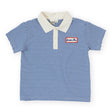 Goldie + Ace Logo Polo Top - Navy Stripe
