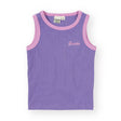 Goldie + Ace Embroidered Colour Pop Ribbed Singlet - Purple