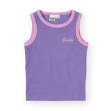 Goldie + Ace Embroidered Colour Pop Ribbed Singlet - Purple