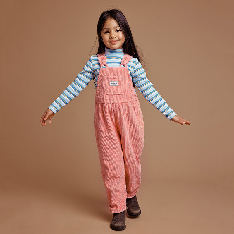 Goldie And Ace Sammy Corduroy Overalls - Tulip