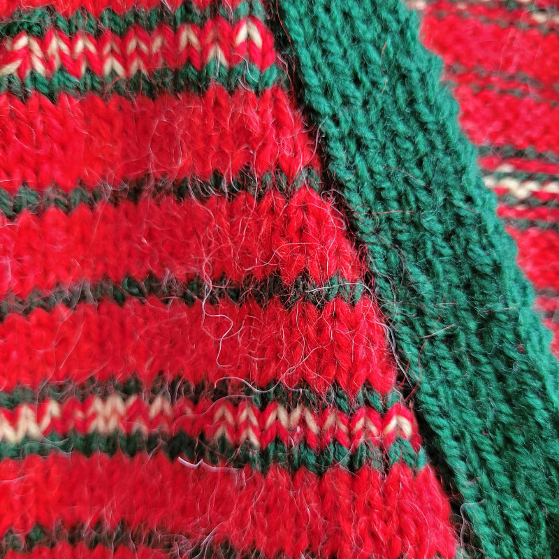 Hand Knit Striped Grandpa Cardigan