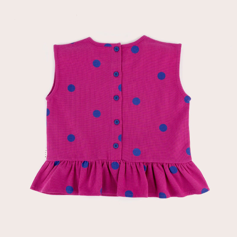 Olive & The Captain Boxy Singlet - Fuchsia Spot