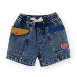 Goldie + Ace Colour Block Vintage Denim Shorts