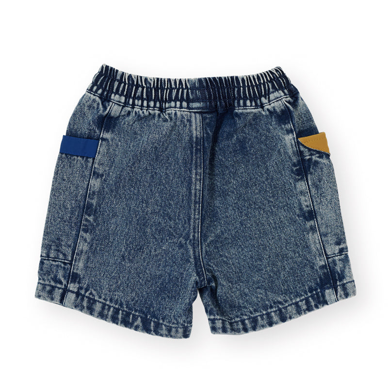 Goldie + Ace Colour Block Vintage Denim Shorts