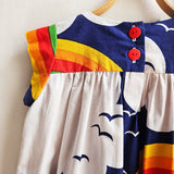 Shorties Rainbows and Clouds Vintage Fabric Dress