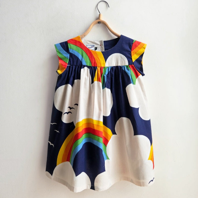 Shorties Rainbows and Clouds Vintage Fabric Dress